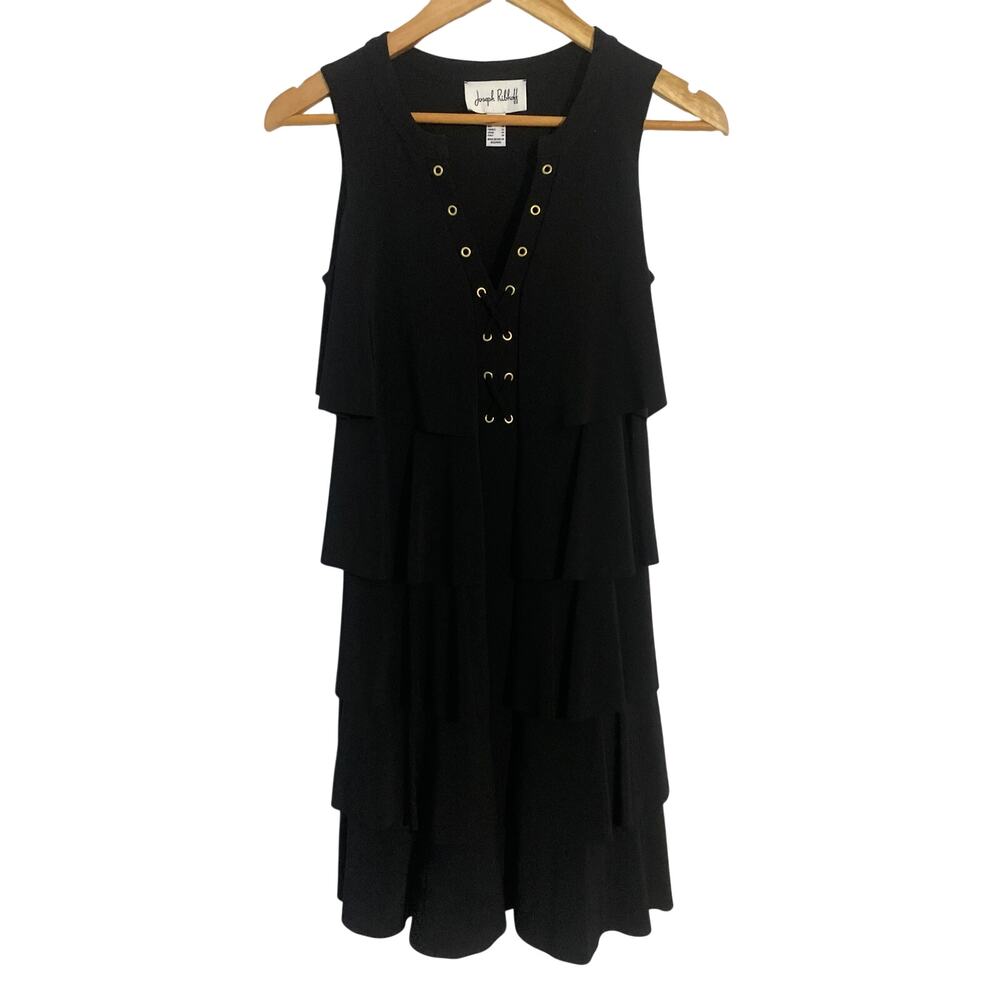 Joseph Ribkoff layered dress women’s size 2 black lbd